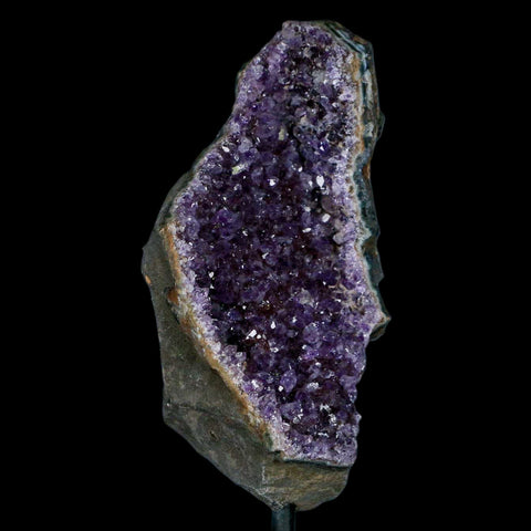 4.2" Amethyst Crystal Cluster Mineral Specimen Brazil Custom Medal Stand