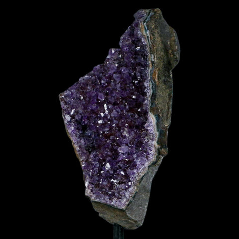 4.2" Amethyst Crystal Cluster Mineral Specimen Brazil Custom Medal Stand
