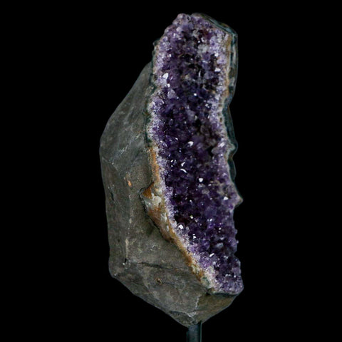 4.2" Amethyst Crystal Cluster Mineral Specimen Brazil Custom Medal Stand