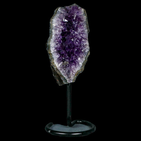 4" Amethyst Crystal Cluster Mineral Specimen Brazil Custom Medal Stand