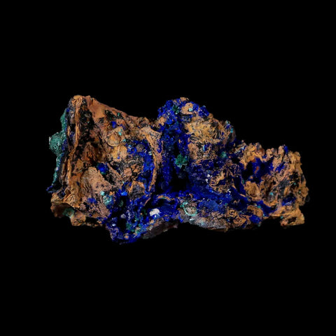 2.5" Azurite Crystals & Malachite On Matrix Mineral Specimen Tiznit Morocco - Fossil Age Minerals