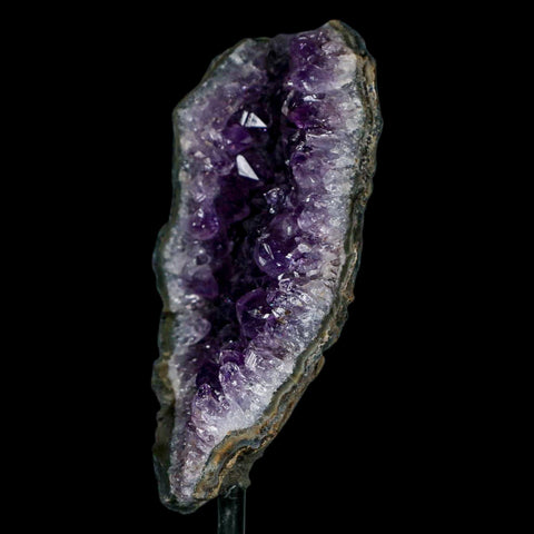 4" Amethyst Crystal Cluster Mineral Specimen Brazil Custom Medal Stand