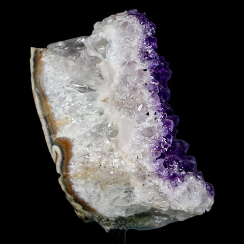 2.6" Amethyst Crystal Cluster Mineral Specimen Brazil Custom Medal Stand