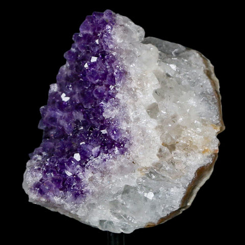 2.6" Amethyst Crystal Cluster Mineral Specimen Brazil Custom Medal Stand