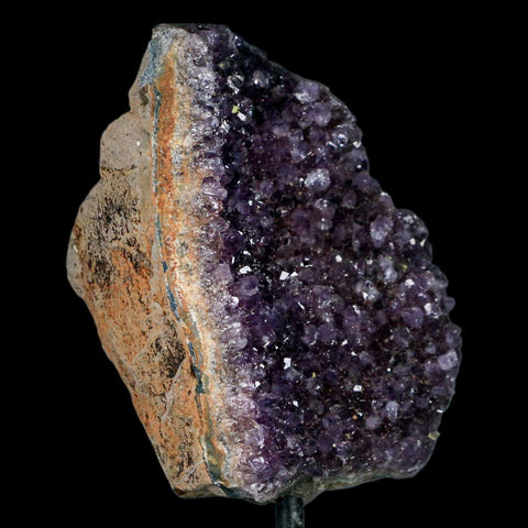 3.5" Amethyst Crystal Cluster Mineral Specimen Brazil Custom Medal Stand