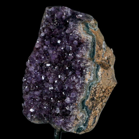 3.5" Amethyst Crystal Cluster Mineral Specimen Brazil Custom Medal Stand