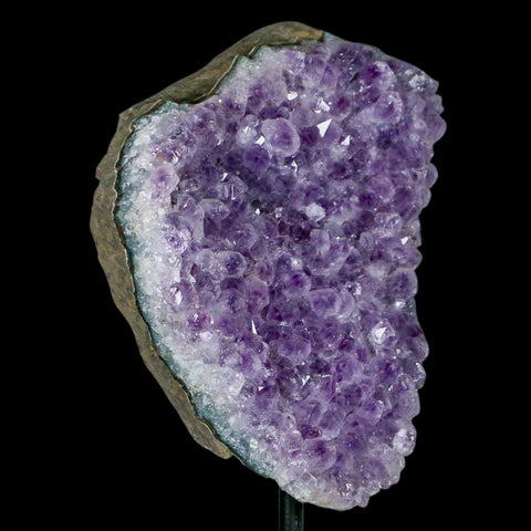 4.1" Amethyst Crystal Cluster Mineral Specimen Brazil Custom Medal Stand