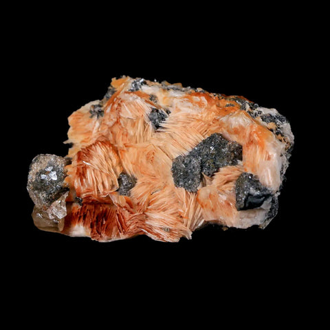 2.6" Orange Barite, Cerussite & Galena Cubes Crystal Mineral Mabladen Morocco - Fossil Age Minerals