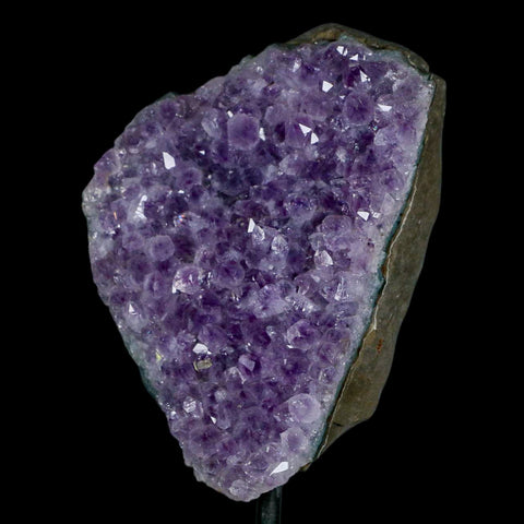 4.1" Amethyst Crystal Cluster Mineral Specimen Brazil Custom Medal Stand