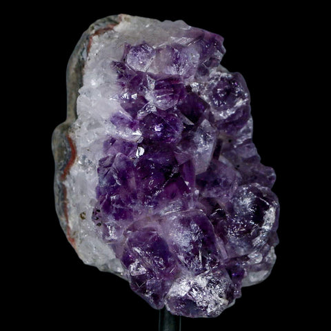 2.7" Amethyst Crystal Cluster Mineral Specimen Brazil Custom Medal Stand