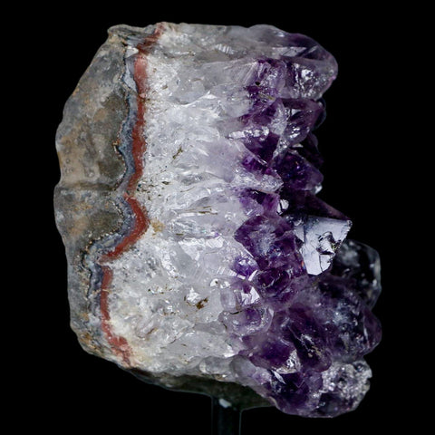 2.7" Amethyst Crystal Cluster Mineral Specimen Brazil Custom Medal Stand