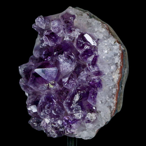2.7" Amethyst Crystal Cluster Mineral Specimen Brazil Custom Medal Stand
