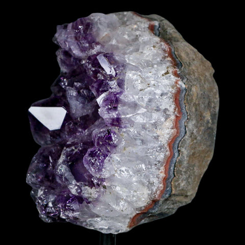 2.7" Amethyst Crystal Cluster Mineral Specimen Brazil Custom Medal Stand