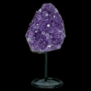 4.1" Amethyst Crystal Cluster Mineral Specimen Brazil Custom Medal Stand