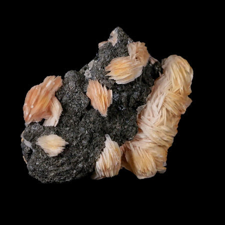 2.4" Yellow Barite, Cerussite & Galena Crystal Mineral Mabladen Morocco