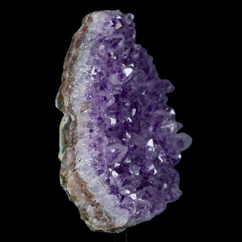 3.8" Amethyst Crystal Cluster Mineral Specimen Brazil Custom Medal Stand