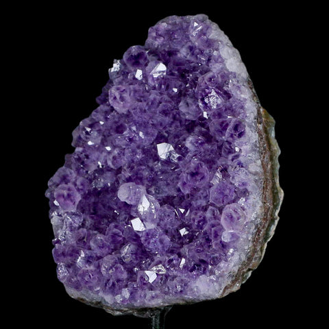 3.8" Amethyst Crystal Cluster Mineral Specimen Brazil Custom Medal Stand