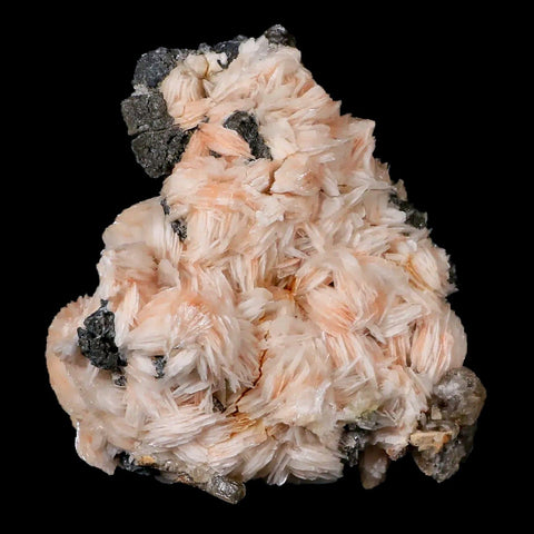 3.5" White Barite, Cerussite & Galena Cubes Crystal Mineral Mabladen Morocco - Fossil Age Minerals