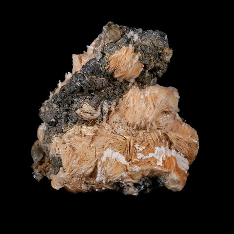 3.5" White Barite, Cerussite & Galena Cubes Crystal Mineral Mabladen Morocco - Fossil Age Minerals