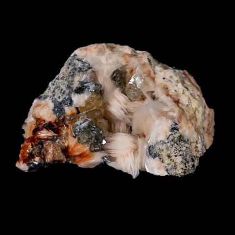 2.7" White Barite, Cerussite & Galena Crystal Mineral Mabladen Morocco - Fossil Age Minerals