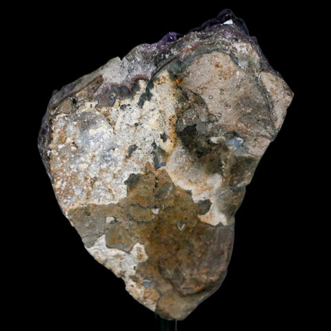 3.1" Amethyst Crystal Cluster Mineral Specimen Brazil Custom Medal Stand
