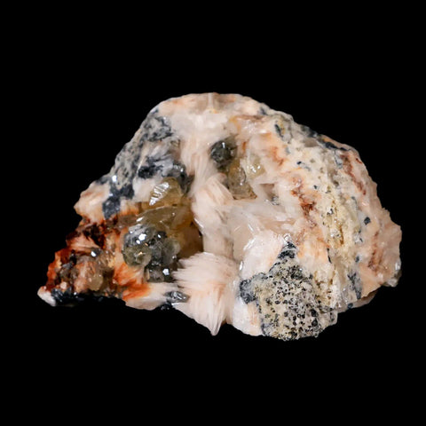 2.7" White Barite, Cerussite & Galena Crystal Mineral Mabladen Morocco - Fossil Age Minerals
