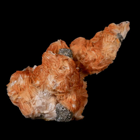 3.4" Orange Barite, Cerussite & Galena Cubes Crystal Mineral Mabladen Morocco - Fossil Age Minerals