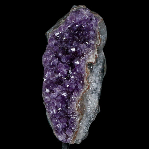 4.1" Amethyst Crystal Cluster Mineral Specimen Brazil Custom Medal Stand