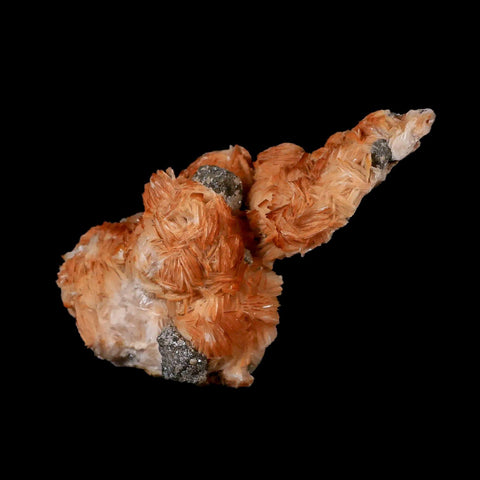 3.4" Orange Barite, Cerussite & Galena Cubes Crystal Mineral Mabladen Morocco - Fossil Age Minerals