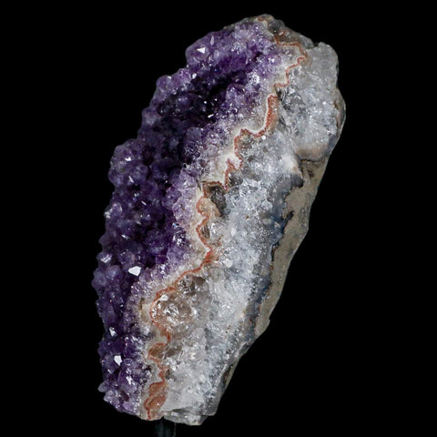 4.1" Amethyst Crystal Cluster Mineral Specimen Brazil Custom Medal Stand
