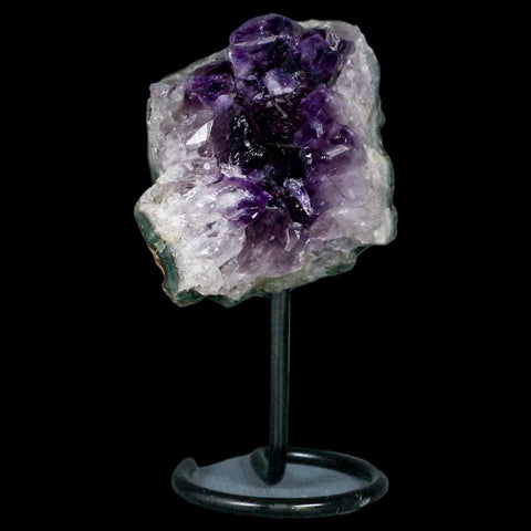 3" Amethyst Crystal Cluster Mineral Specimen Brazil Custom Medal Stand