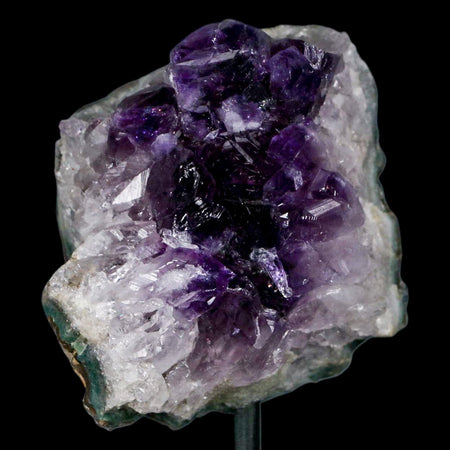 3" Amethyst Crystal Cluster Mineral Specimen Brazil Custom Medal Stand