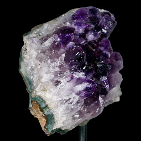 3" Amethyst Crystal Cluster Mineral Specimen Brazil Custom Medal Stand