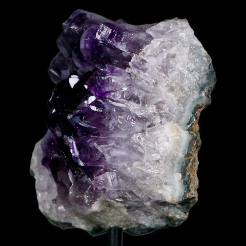 3" Amethyst Crystal Cluster Mineral Specimen Brazil Custom Medal Stand