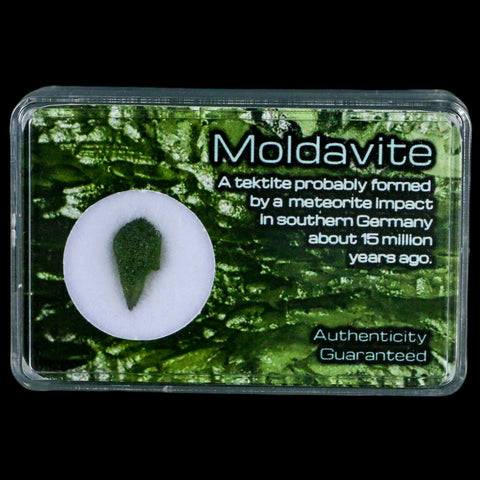 Moldavite Tektite Green Glass Meteorite Specimen Southern Germany Display - Fossil Age Minerals
