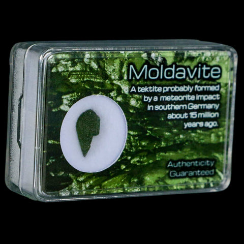 Moldavite Tektite Green Glass Meteorite Specimen Southern Germany Display - Fossil Age Minerals