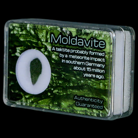 Moldavite Tektite Green Glass Meteorite Specimen Southern Germany Display - Fossil Age Minerals