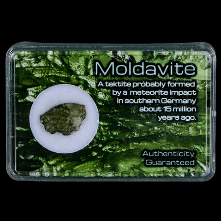 Moldavite Tektite Green Glass Meteorite Specimen Southern Germany Display