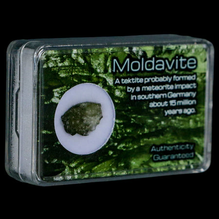 Moldavite Tektite Green Glass Meteorite Specimen Southern Germany Display