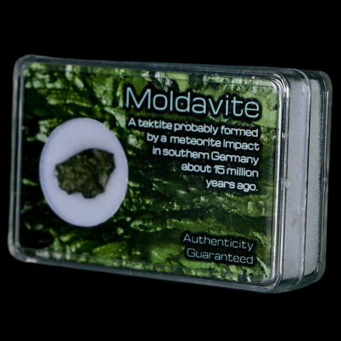 Moldavite Tektite Green Glass Meteorite Specimen Southern Germany Display - Fossil Age Minerals