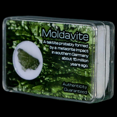 Moldavite Tektite Green Glass Meteorite Specimen Southern Germany Display - Fossil Age Minerals