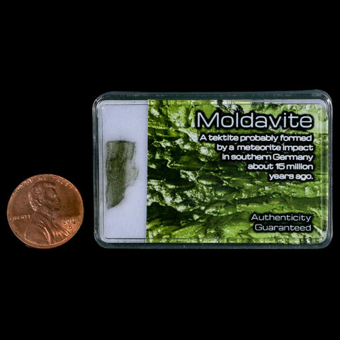 Moldavite Tektite Green Glass Meteorite Specimen Southern Germany Display - Fossil Age Minerals