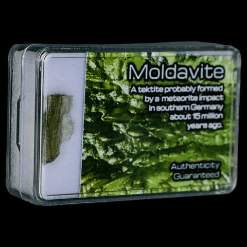 Moldavite Tektite Green Glass Meteorite Specimen Southern Germany Display - Fossil Age Minerals