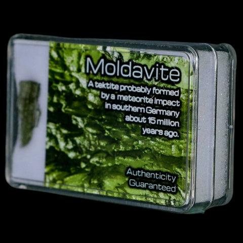 Moldavite Tektite Green Glass Meteorite Specimen Southern Germany Display - Fossil Age Minerals