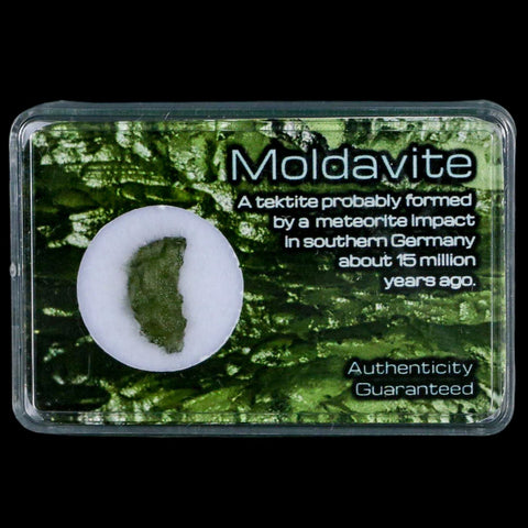 Moldavite Tektite Green Glass Meteorite Specimen Southern Germany Display - Fossil Age Minerals