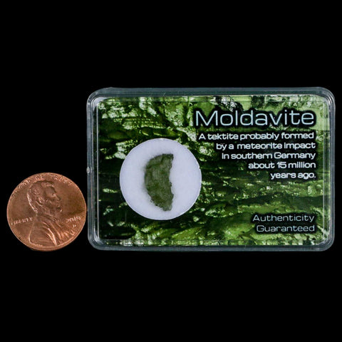 Moldavite Tektite Green Glass Meteorite Specimen Southern Germany Display - Fossil Age Minerals