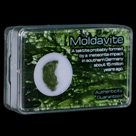 Moldavite Tektite Green Glass Meteorite Specimen Southern Germany Display