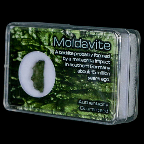 Moldavite Tektite Green Glass Meteorite Specimen Southern Germany Display - Fossil Age Minerals