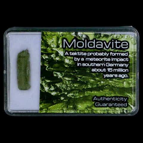 Moldavite Tektite Green Glass Meteorite Specimen Southern Germany Display - Fossil Age Minerals
