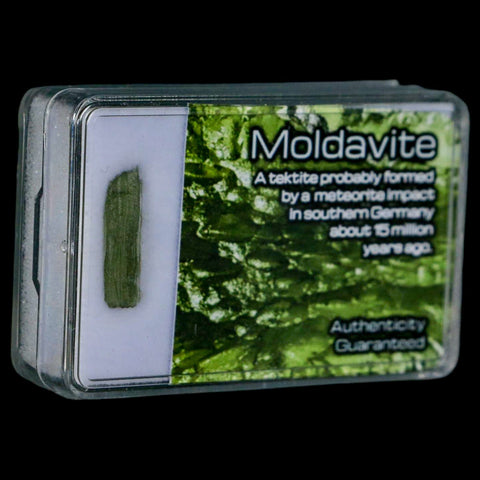 Moldavite Tektite Green Glass Meteorite Specimen Southern Germany Display - Fossil Age Minerals
